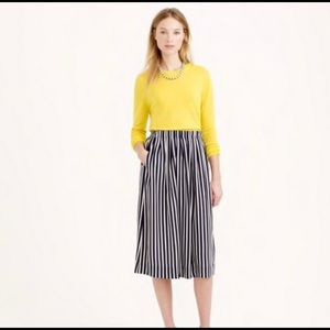 J.Crew Midi Skirt in Stripe (Navy/White)
